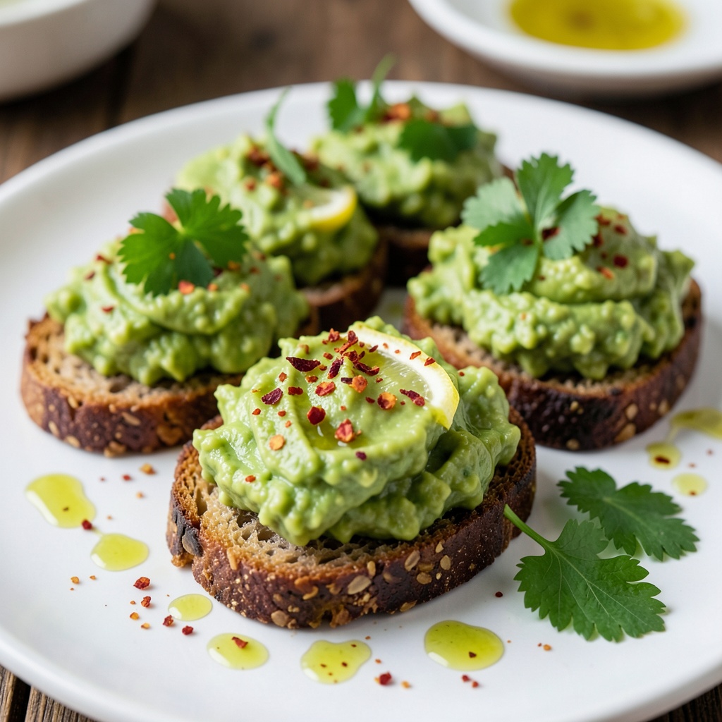 Spicy Avocado Toast Bites