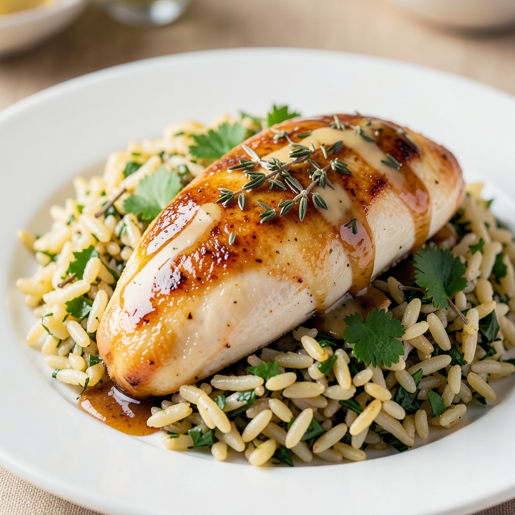 Garlic Butter Chicken with Herb Rice