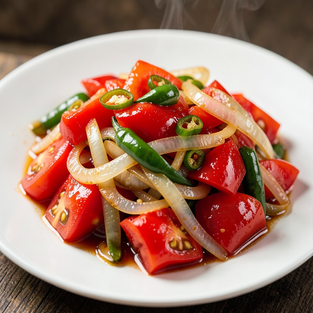 Spicy Tomato Onion Stir-Fry