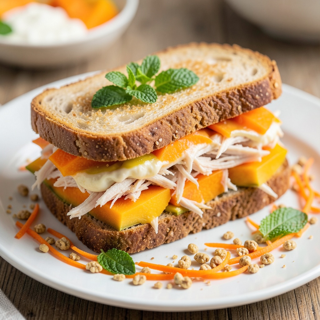 Mediterranean Chicken & Cantaloupe Crunch Sandwich