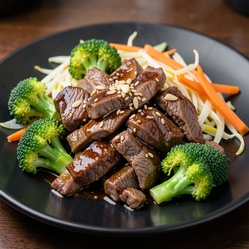 Japanese-Style Beef Stir-Fry with Broccoli and Vegetables