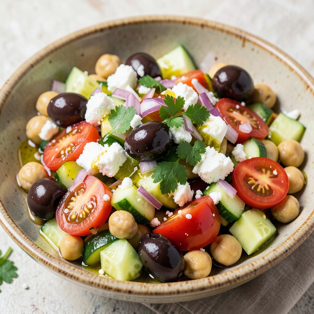Mediterranean Olive and Chickpea Salad