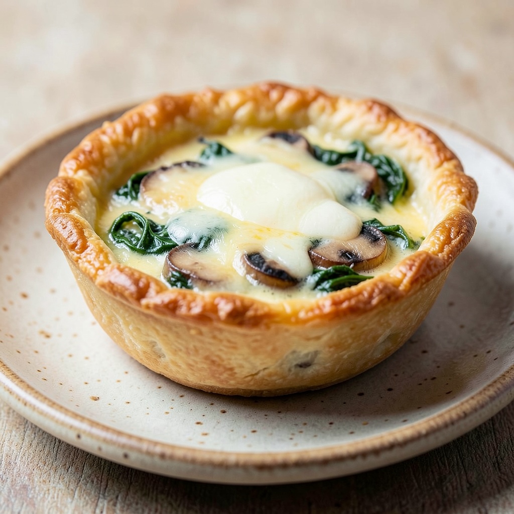 Savory Mushroom and Spinach Quiche