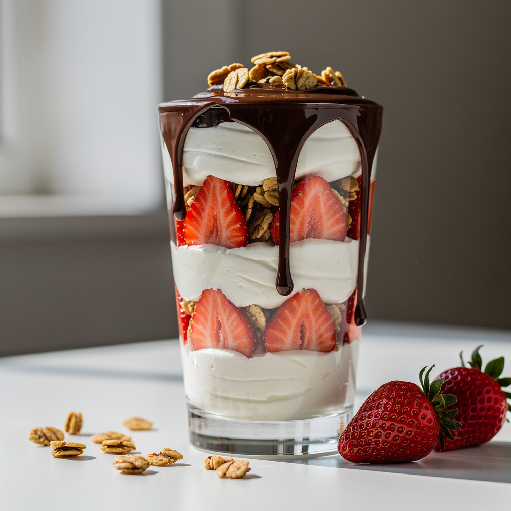 Chocolate-Dipped Strawberry Parfait