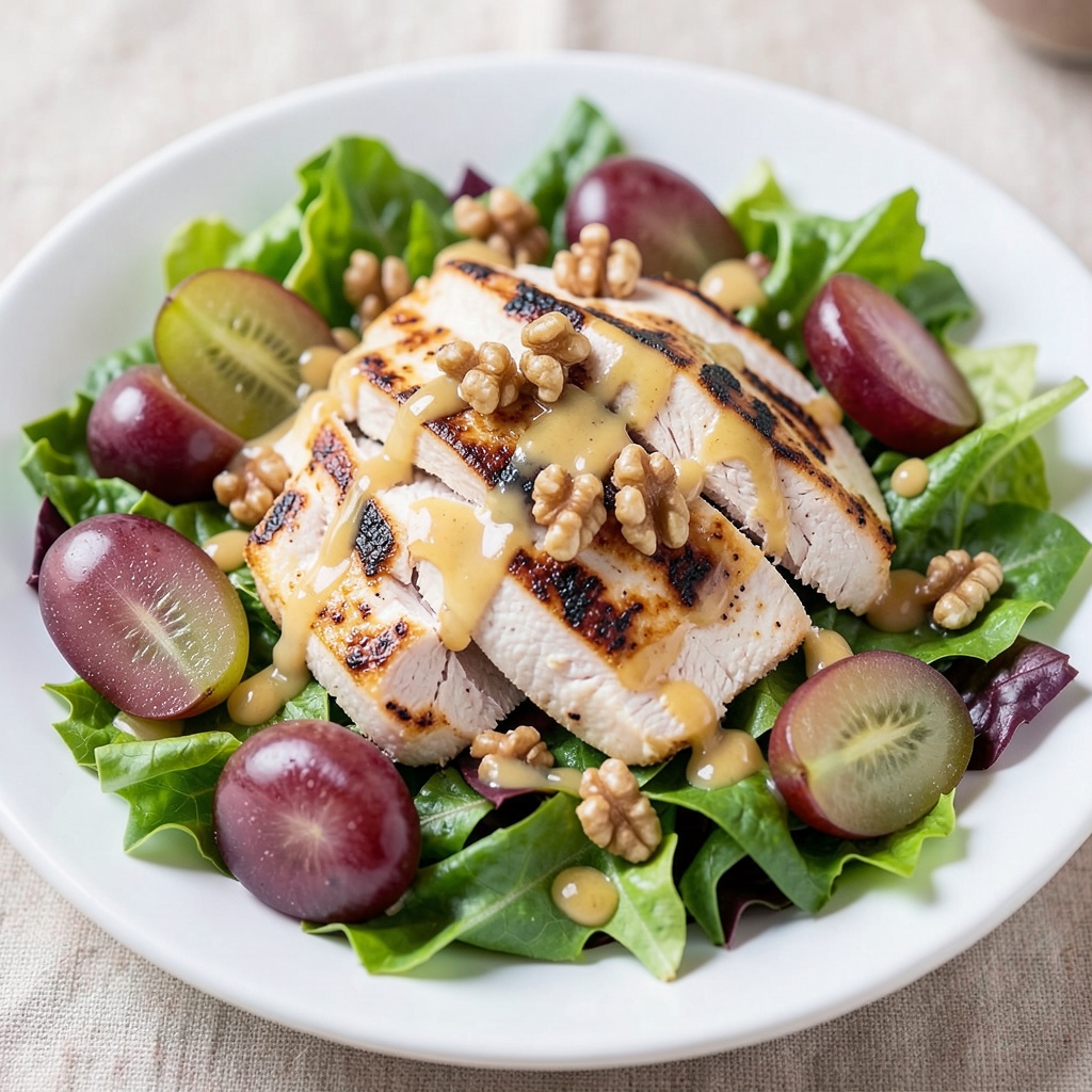 Chicken and Grape Salad with Honey Mustard Dressing