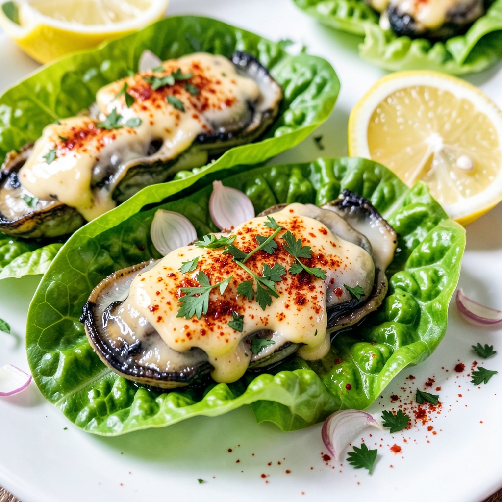 Spiced Oyster and Herb Butter Lettuce Wraps