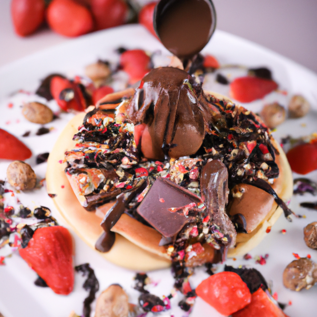 Tempting Chocolate-Nuts Pancake 