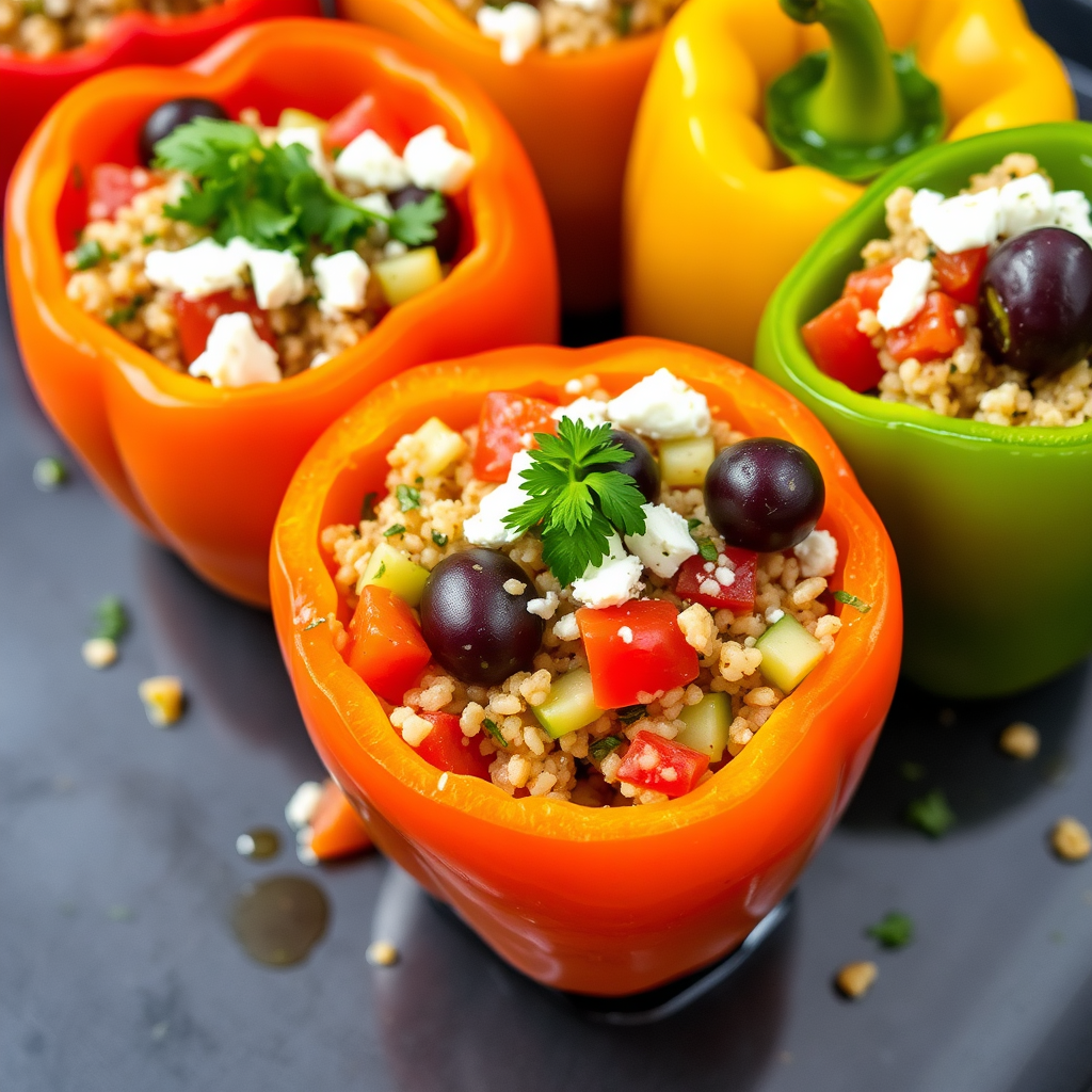 Mediterranean Quinoa Stuffed Peppers