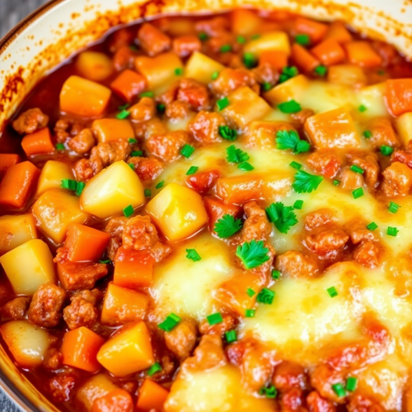 Hearty Beef and Vegetable Pasta Bake