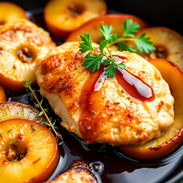 Savory Apple and Chicken Skillet
