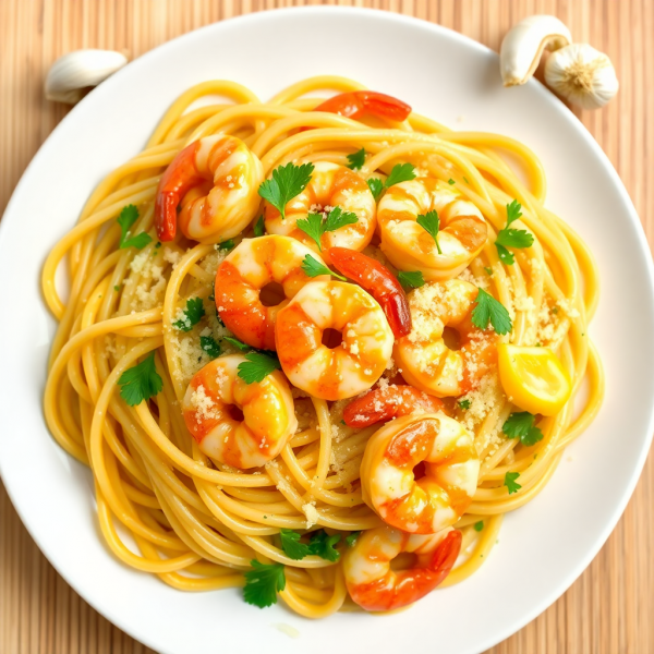 Garlic Butter Shrimp Pasta