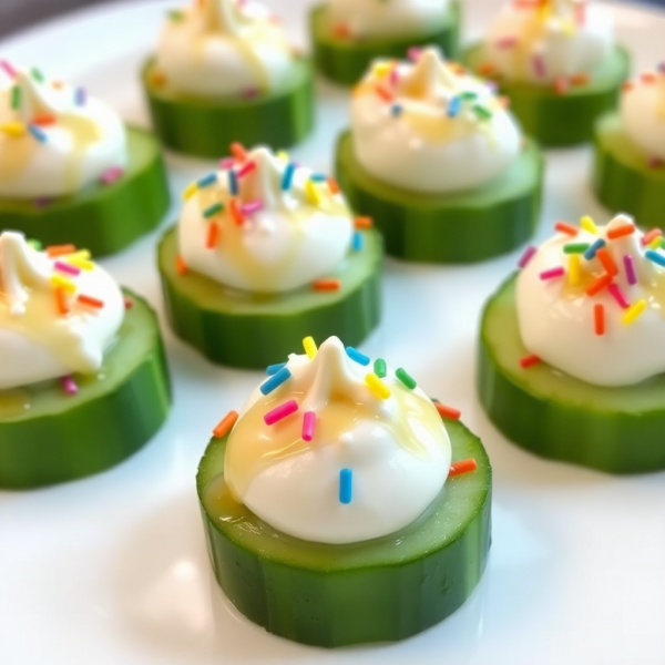 Sweet Cucumber Cheese Bites