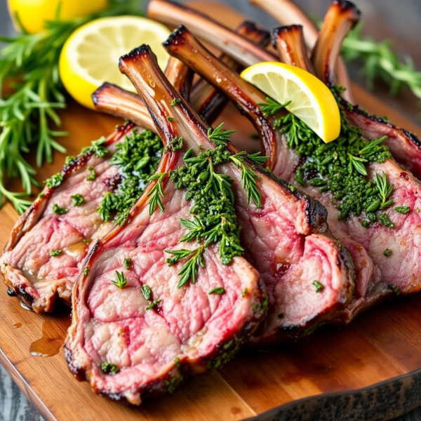 Grilled Herb-Crusted Rack of Lamb