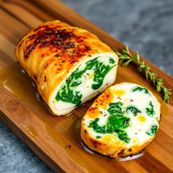 Cheesy Spinach Stuffed Chicken Breast