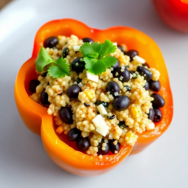 Stuffed Bell Peppers with Quinoa and Black Beans