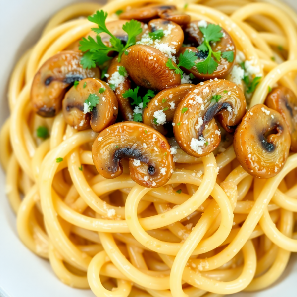 Creamy Garlic Mushroom Pasta