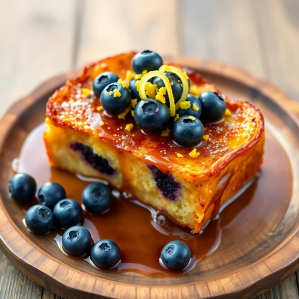 Baked Blueberry Lemon French Toast