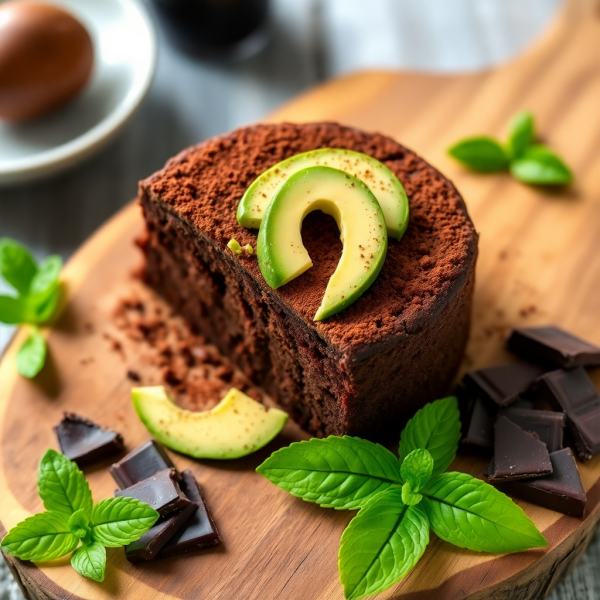 Sugar-Free Chocolate Avocado Cake