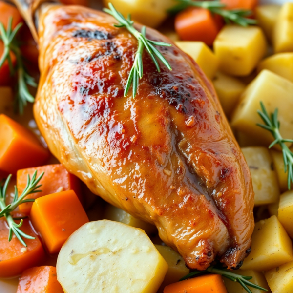 Herb-Roasted Rabbit with Garlic and Rosemary