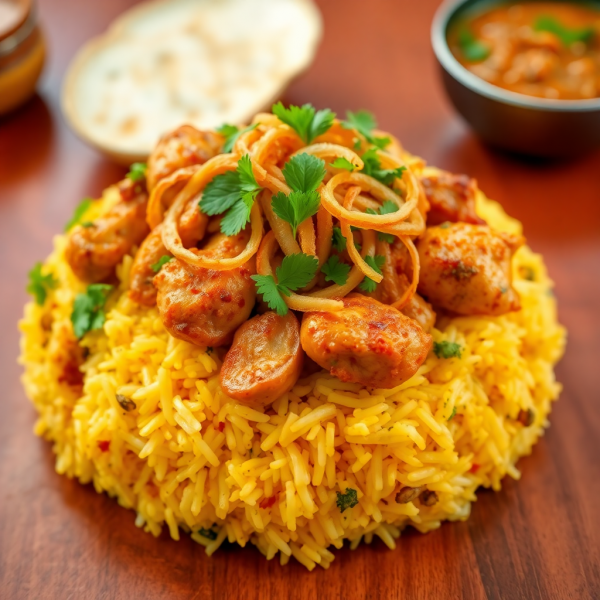 Traditional Hyderabadi Chicken Biryani