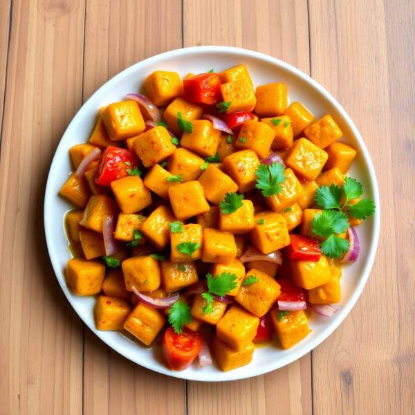 Spicy Soyabean Stir-Fry