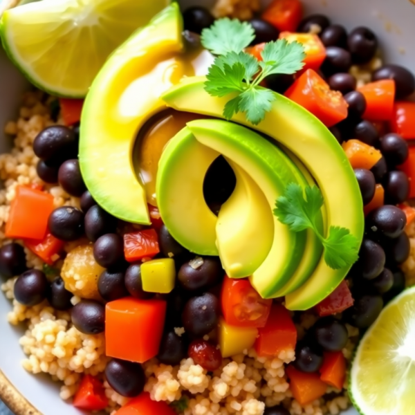 Spicy Bean and Quinoa Bowl