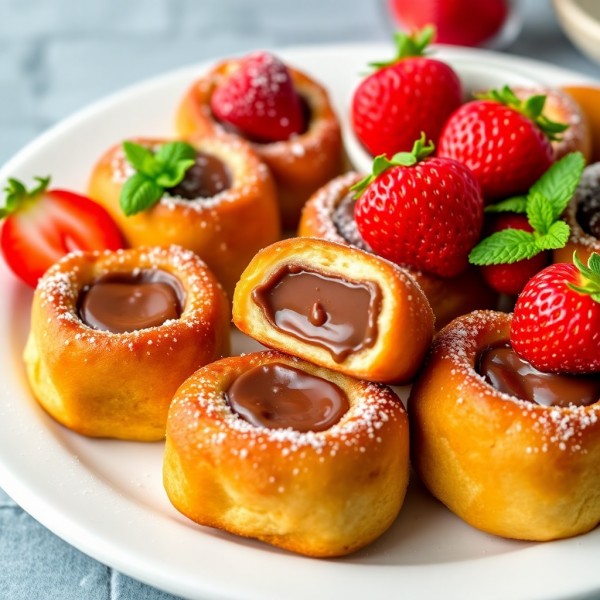 Nutella Stuffed French Toast Bites