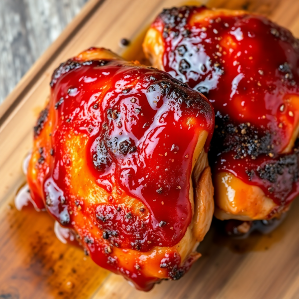 Ketchup-Glazed Chicken Thighs