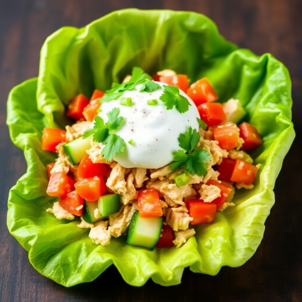 Lettuce-Wrapped Chicken Tacos