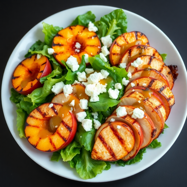 Grilled Peach and Chicken Salad